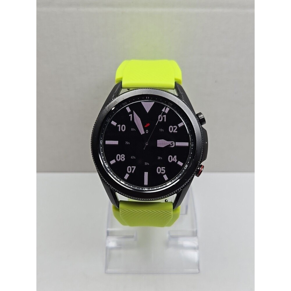 Samsung Galaxy Watch3 45mm LTE Mystic Black Smartwatch GPS Heart Rate Neon *READ